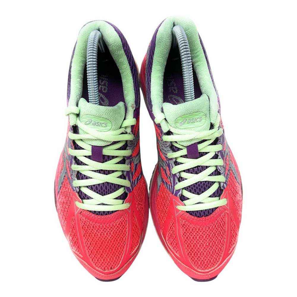 ASICS Gel-Kayano 21 Running Shoes Womens 7.5 Pink Purple Lime Green T5E9N - Picture 8 of 15